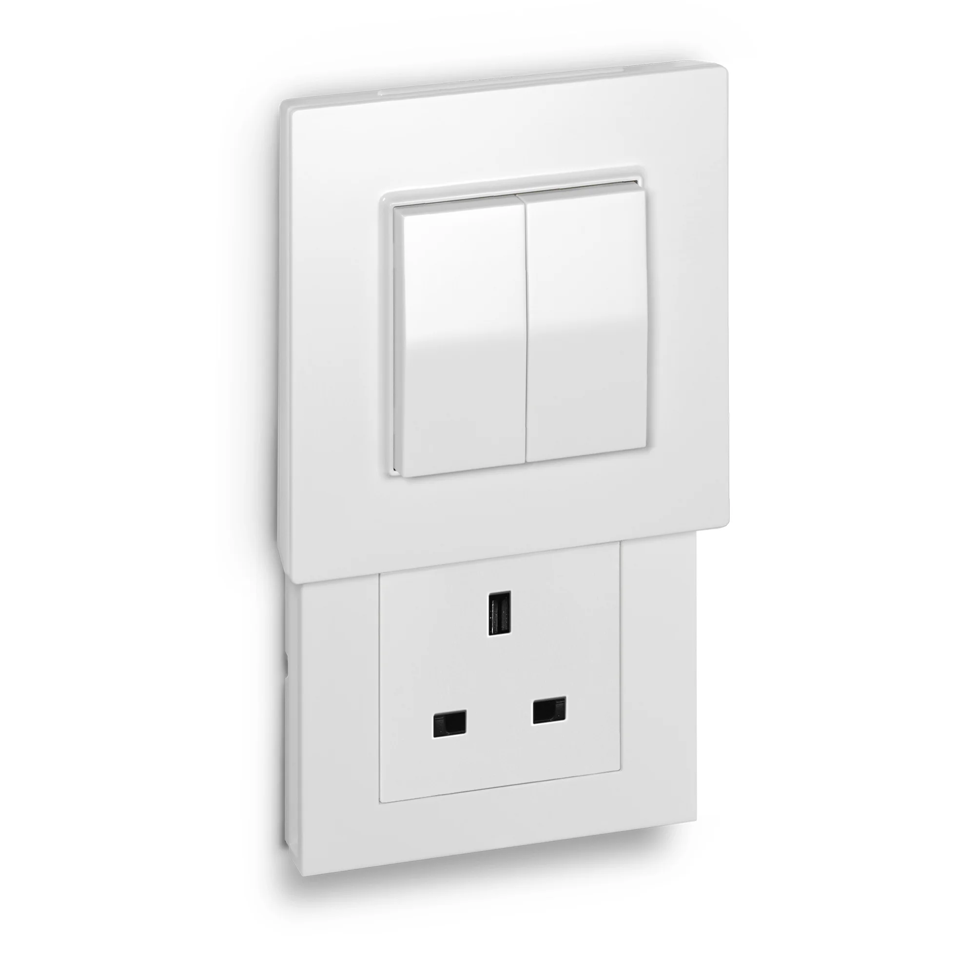 Hidden Socket | Versteckdose® with EnOcean switch with socket insert for plug type G (UK)