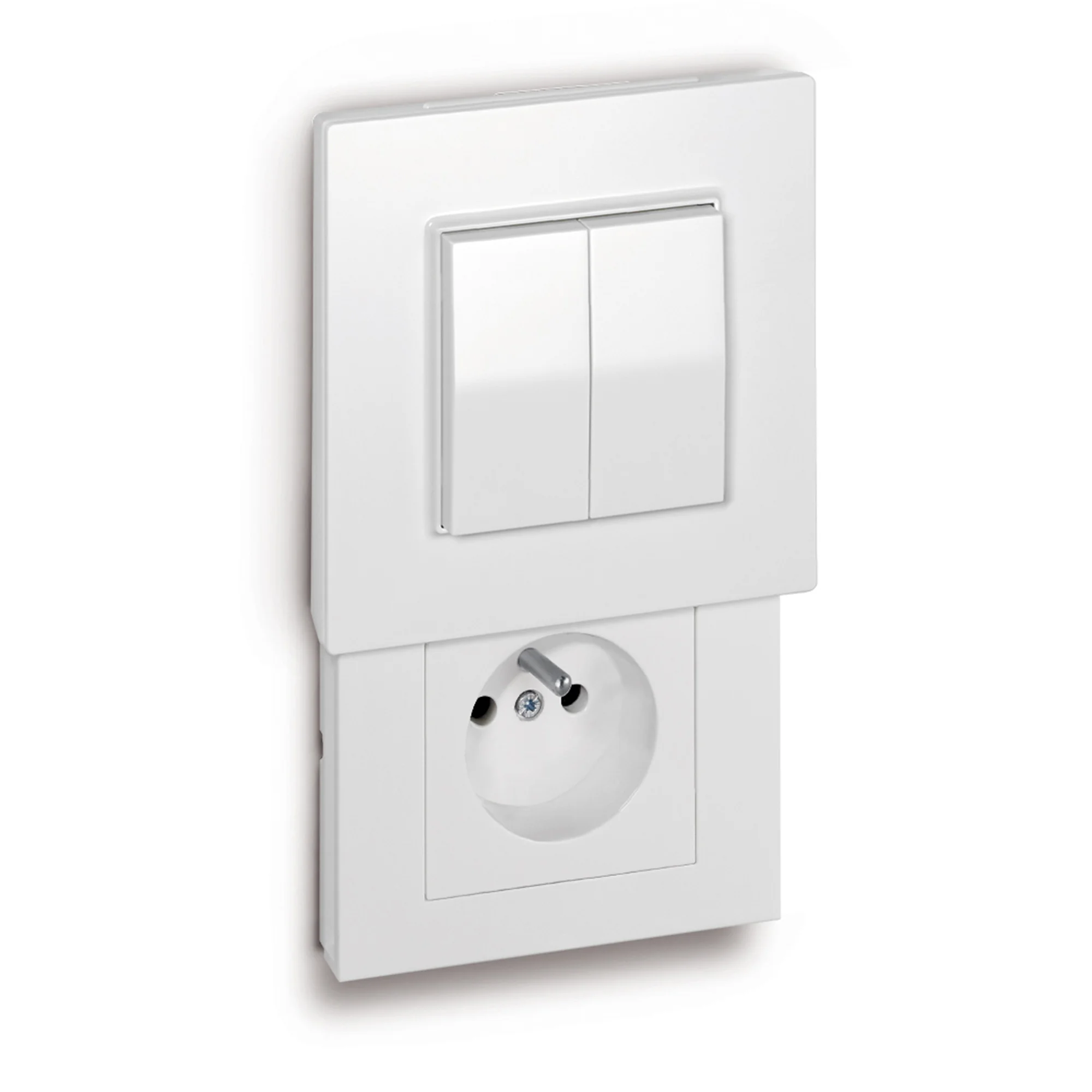 Hidden Socket | Versteckdose® with Friends of Hue switch with socket insert for plug type E (FR, BE)