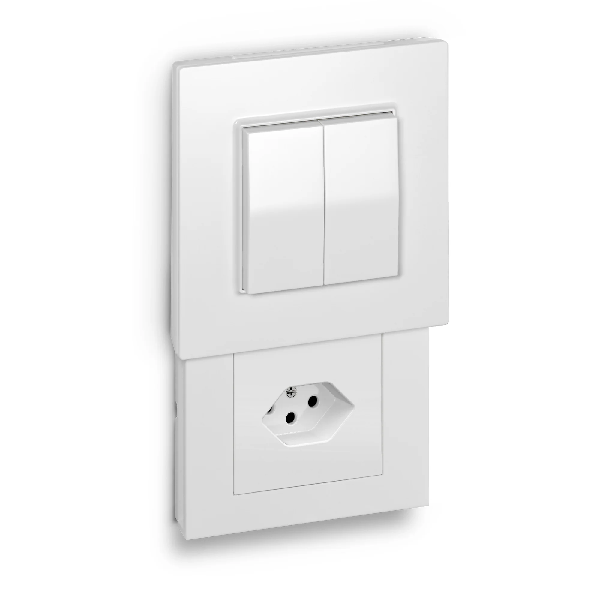 Hidden Socket | Versteckdose® with EnOcean switch with socket insert for plug type J (CH)
